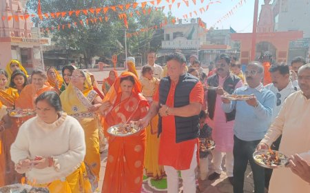 मां पद्मावती माता मंदिर पर अयोध्या में राम लला के प्राण प्रतिष्ठा के मौके पर महाआरती का आयोजन किया गया