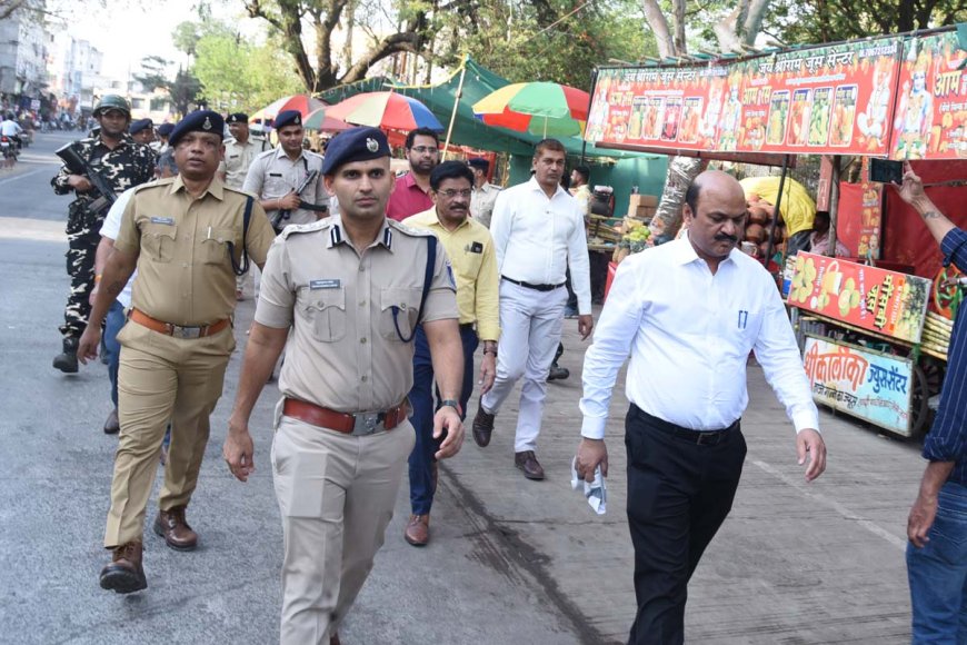 रतलाम: कलेक्टर बाथम ने मतगणना परिसर का निरीक्षण किया फिर किया शहर में फ्लैग मार्च