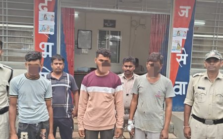 गंभीर प्रवृत्ति के फरार आदतन 03 आरोपीयो को बाजना पुलिस ने किया गिरफ्तार : आरोपियों पर था  35,000 रुपयों का इनाम
