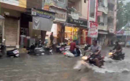 पहली मूसलाधार वर्षा में ही नगर निगम की लापरवाही की जमकर खुली पोल  : शहर के अधिकांश क्षेत्र हुए जलमग्न