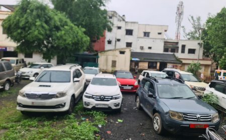 थाना स्टेशन रोड पुलिस ने चार पहिया वाहनों को  धोखाधड़ी से बेचने वाले गिरोह का किया पर्दाफाश : चार आरोपी गिरफ्तार : 2 करोड़ रुपए मूल्य के बाराह चार पहिया वाहन किए बरामद