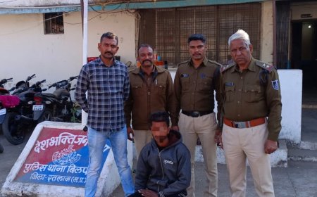 रतलाम: पत्नी करती थी चरित्र पर शंका :पति ने गला दबाकर कर दी हत्या : पति गिरफ्तार : 24 घंटे में किया पुलिस ने अंधे कत्ल का खुलासा