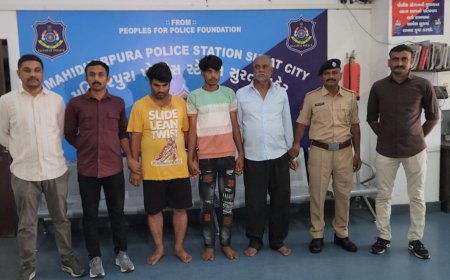 गुजरात में ठगी कर भाग रहे राजस्थान के तीन ठगो को आरपीएफ ने पकड़ा : सूरत में की थी 5 लाख की ठगी