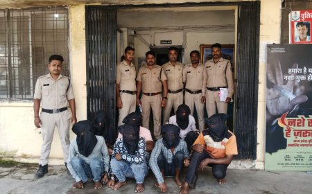 हथियारों से लैस, खंडहर में बैठकर पैट्रोल पंप लूटने की योजना बनाते सात बदमाश गिरफ्तार