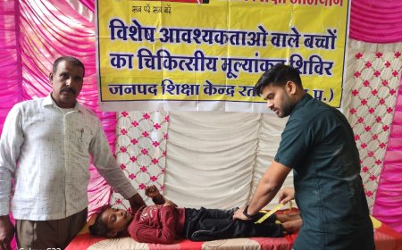 जनपद शिक्षा केंद्र द्वारा चिकित्सा मूल्यांकन एवं उपकरण चिन्हांकन शिविर : दिव्यांग छात्रों का स्वास्थ्य परीक्षण एवं उपकरण हेतु किया चयन