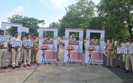 रतलाम पुलिस का “मैं हूं अभिमन्यु” अभियान : महिला सुरक्षा व सामाजिक जागरूकता के लिए निकला रथ