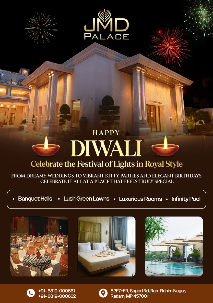 रतलाम में डेस्टिनेशन वेडिंग का एहसास — जेएमडी पैलेस बना शादियों का पसंदीदा वेन्यू