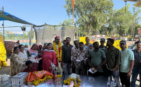 वार्ड 36 पार्षद प्रतिनिधि राजेश महेश्वरी के जन्मदिन पर सफाई कर्मियों का सम्मान समारोह : महापौर की उपस्थित मे 25 सफाई कर्मचारिओं को किया सम्मानित