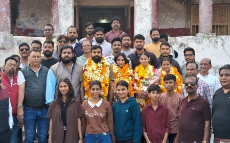 सेंट किट्स एंड नेविस से लौटे रतलाम के मल्लखंब खिलाड़ी, शहर में हुआ भव्य स्वागत : जवाहर व्यायामशाला का नाम किया रोशन