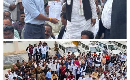 सैलाना में किसानों का सैलाब : खाद–बिजली संकट पर कांग्रेस का उग्र आंदोलन : हर्षविजय गेहलोत के नेतृत्व में हजारों किसानों ने एसडीएम कार्यालय घेरा