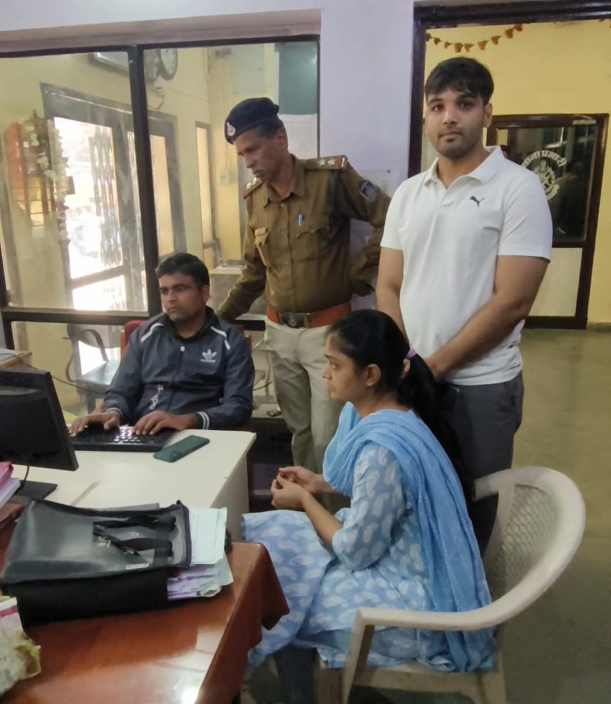 जैन कॉलोनी में महिला से चेन स्नैचिंग की वारदात ,: बदमाश पेंडल और नाका ले उड़े : CCTV में कैद आरोपी