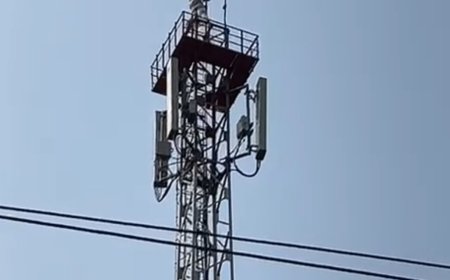 तीसरी बार मोबाइल टावर पर चढ़ा ग्रामीण, पुलिस समझाइश मे जुटी