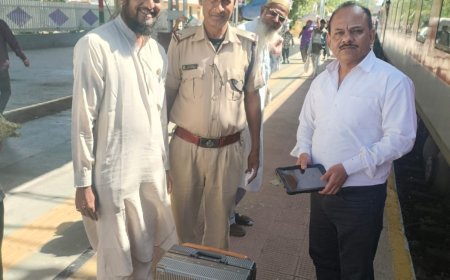 सीटीआई विजय चौधरी की ईमानदारी : महिला यात्री का कीमती ट्रॉली बैग सुरक्षित लौटाया