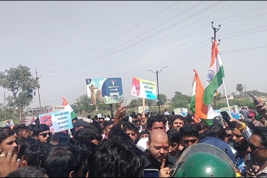 रतलाम में करणी सेना का कलेक्ट्रेट घेराव टला, शहर की सीमा पर ही रोके गए आंदोलनकारी : कलेक्टर से मिलने की जिद पर अड़ी करणी सेना