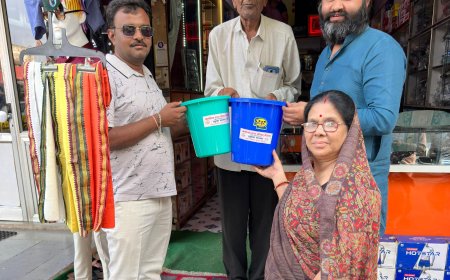 स्वच्छता सर्वेक्षण 2025-26 : नगर परिषद सैलाना द्वारा डस्टबिन वितरण एवं जनजागरूकता अभियान शुरू