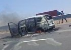 दिल्ली-मुंबई एक्सप्रेस-वे पर भीषण हादसा: ट्राले की टक्कर से CNG कार में आग : चालक की मौत : पिता-बेटी गंभीर