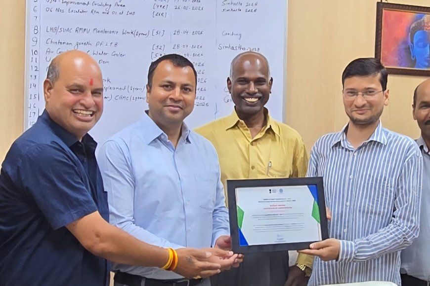 मंडल रेल प्रशिक्षण संस्थान रतलाम को मिला राष्ट्रीय ऊर्जा संरक्षण सम्मान