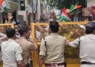 मीनाक्षी नटराजन का नामांकन निरस्त होने पर एनएसयूआई का प्रदर्शन : भाजपा कार्यालय घेराव के दौरान पुलिस से धक्कामुक्की : चुनाव आयुक्त का पुतला जलाने की कोशिश
