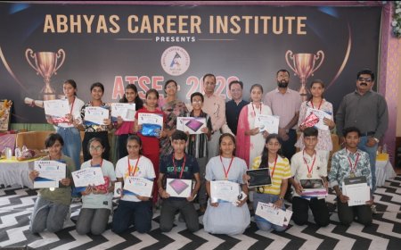 अभ्यास प्रतिभा खोज परीक्षा (ATSE) का परिणाम घोषित : जानकी मंडप में गूंजी तालियां, प्रद्युम्न, ऋतिका, हर्ष और प्रियांशु बने टॉपर