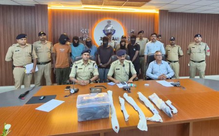सर्राफा बाजार में डकैती की साजिश नाकाम : अंतरराज्यीय पारदी गैंग के 6 बदमाश हथियारों सहित गिरफ्तार