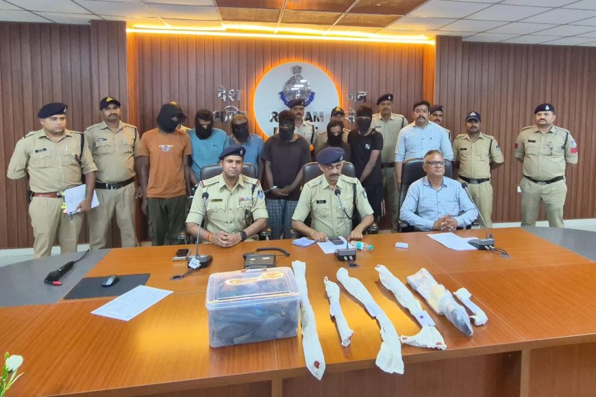 सर्राफा बाजार में डकैती की साजिश नाकाम : अंतरराज्यीय पारदी गैंग के 6 बदमाश हथियारों सहित गिरफ्तार