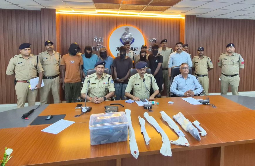 सर्राफा बाजार में डकैती की साजिश नाकाम : अंतरराज्यीय पारदी गैंग के 6 बदमाश हथियारों सहित गिरफ्तार