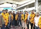 अमरनाथ यात्रा के लिए 12 श्रद्धालुओं का जत्था रवाना : स्व. अश्विन शर्मा को समर्पित यात्रा; रेलवे स्टेशन पर हुआ भव्य स्वागत