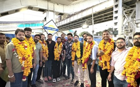 अमरनाथ यात्रा के लिए 12 श्रद्धालुओं का जत्था रवाना : स्व. अश्विन शर्मा को समर्पित यात्रा; रेलवे स्टेशन पर हुआ भव्य स्वागत