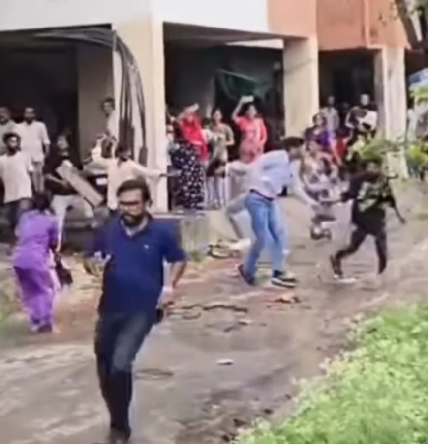 डोसीगांव ईडब्ल्यूएस आवास में बकाया नोटिस देने पहुंची निगम टीम पर हमला : कर्मचारियों पर बरसे पत्थर और गमले : निगम टीम और पत्रकार सहित कई घायल