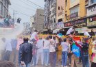 NSUI का शक्ति प्रदर्शन : विधायक निवास घेराव से पहले पुलिस ने रोका : वाटर कैनन चलाकर भीड़ को किया नियंत्रित