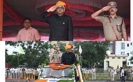 जिले में हर्षोल्लास से मनाई गई स्वतंत्रता की 79 वीं सालगिरह : कलेक्टर श्री कटेसरिया ने ध्वजारोहण कर परेड की सलामी ली