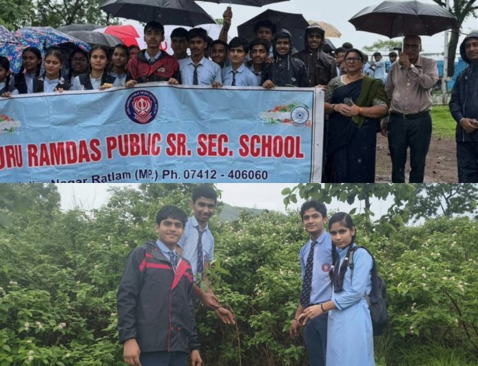 गुरु रामदास पब्लिक स्कूल के विद्यार्थियों ने शिवगढ़ फॉरेस्ट रेंज में किया पौधारोपण : हार्टफुलनेस संस्था के सहयोग से पर्यावरण संरक्षण का दिया संदेश