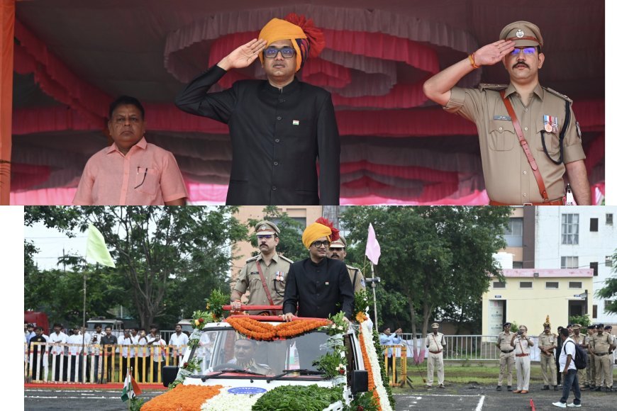 जिले में हर्षोल्लास से मनाई गई स्वतंत्रता की 79 वीं सालगिरह : कलेक्टर श्री कटेसरिया ने ध्वजारोहण कर परेड की सलामी ली