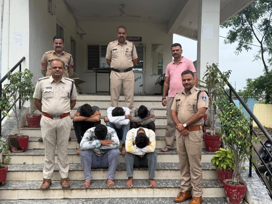 रतलाम पुलिस की नशे के खिलाफ कार्रवाई :100 ग्राम एमडी ड्रग्स के साथ पांच आरोपी गिरफ्तार, ईको कार भी जब्त