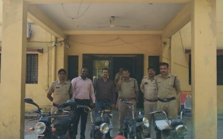 अस्पताल और सब्जी मंडी से बाइक चोरी करने वाला आरोपी गिरफ्तार : 4 वाहन बरामद
